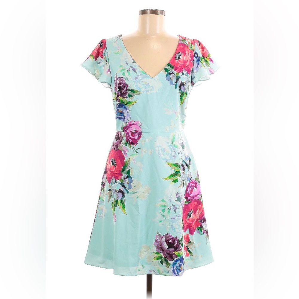 NWT White House Black Market Floral Print A Line Dress - Picture 1 of 3